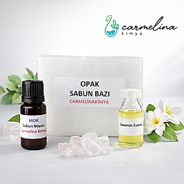 1kg Opak Sabun Bazı- Mor sabun boyası-Yasemin Esansı