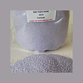 İnci Tozu Mum MOR Renk ,Vanilya Esanslı ,200gr