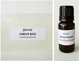 1kg Şeffaf Sabun Bazı Ve Turkuaz Sabun Boyası