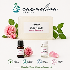 1kg Şeffaf Sabun Bazı-Gül Esansı-Pembe Sabun Boyası