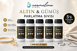 100ml Altın Gümüş Parlatma ve Temizleme Sıvısı 5 adet