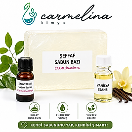 1kg Şeffaf Sabun Bazı- Kahverengi Sabun Boyası- Vanilya