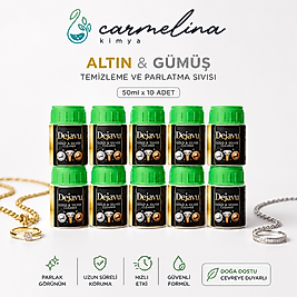 10 adet 50ml Dejavu- Altın ve gümüş temizleme parlatma sıvısı