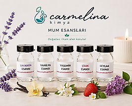 Mum Esansı 5'li Paket(Yasemin- leylak-Lavanta- Vanilya- Çilek Esansları)
