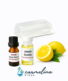 Sabun Yapım Seti-6 (şeffaf Sabun Bazı- Pembe Boya Ve Limon Esansı)