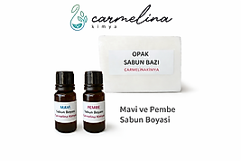 Opak Sabun Bazı Yapim Paketi- Mavi- Pembe Sabun boyası