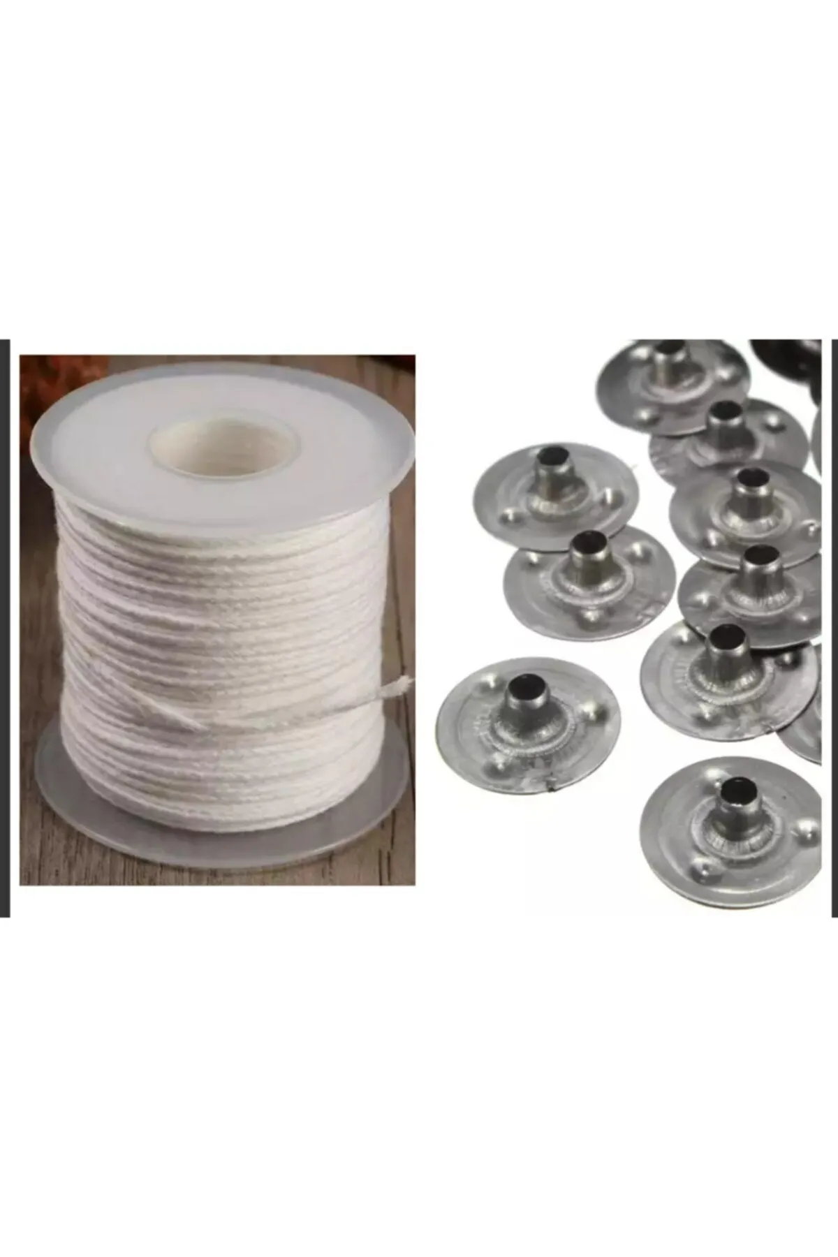 Mum Fitili  20 mt  200 Adet Fitil Tutacağı