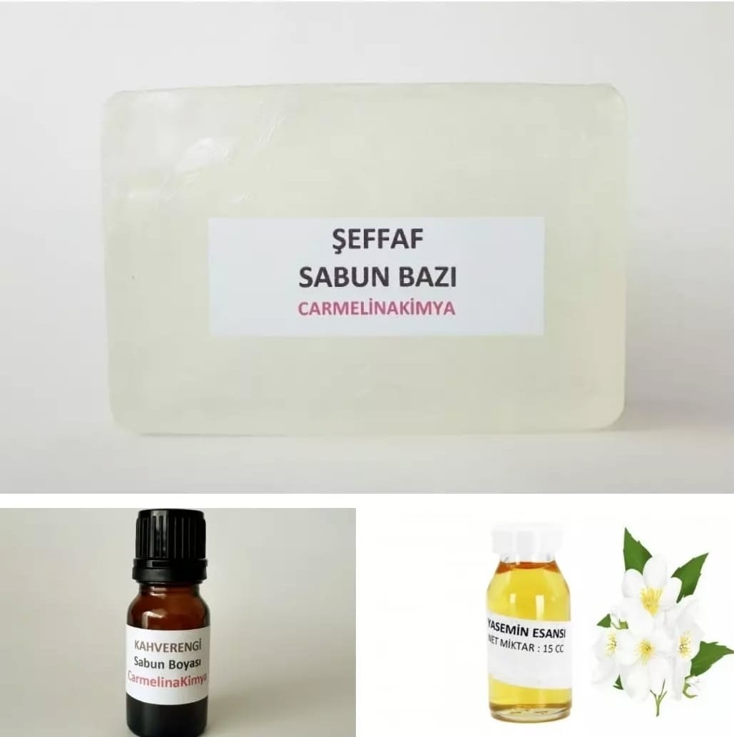 Şeffaf Sabun Bazı, Kahverengi Boya Ve Yasemin Esansı