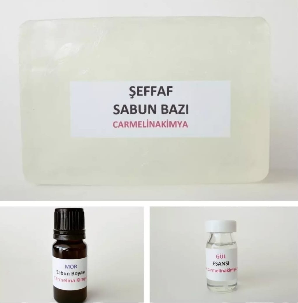 Sabun Yapım Seti- Mor Boya Ve Gul Esanslı