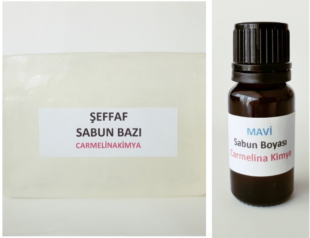 1kg Şeffaf Sabun Bazı Ve Turkuaz Sabun Boyası