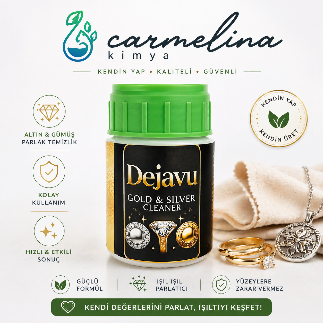 50ml Dejavu Altın ve Gümüş Parlatma sıvısı
