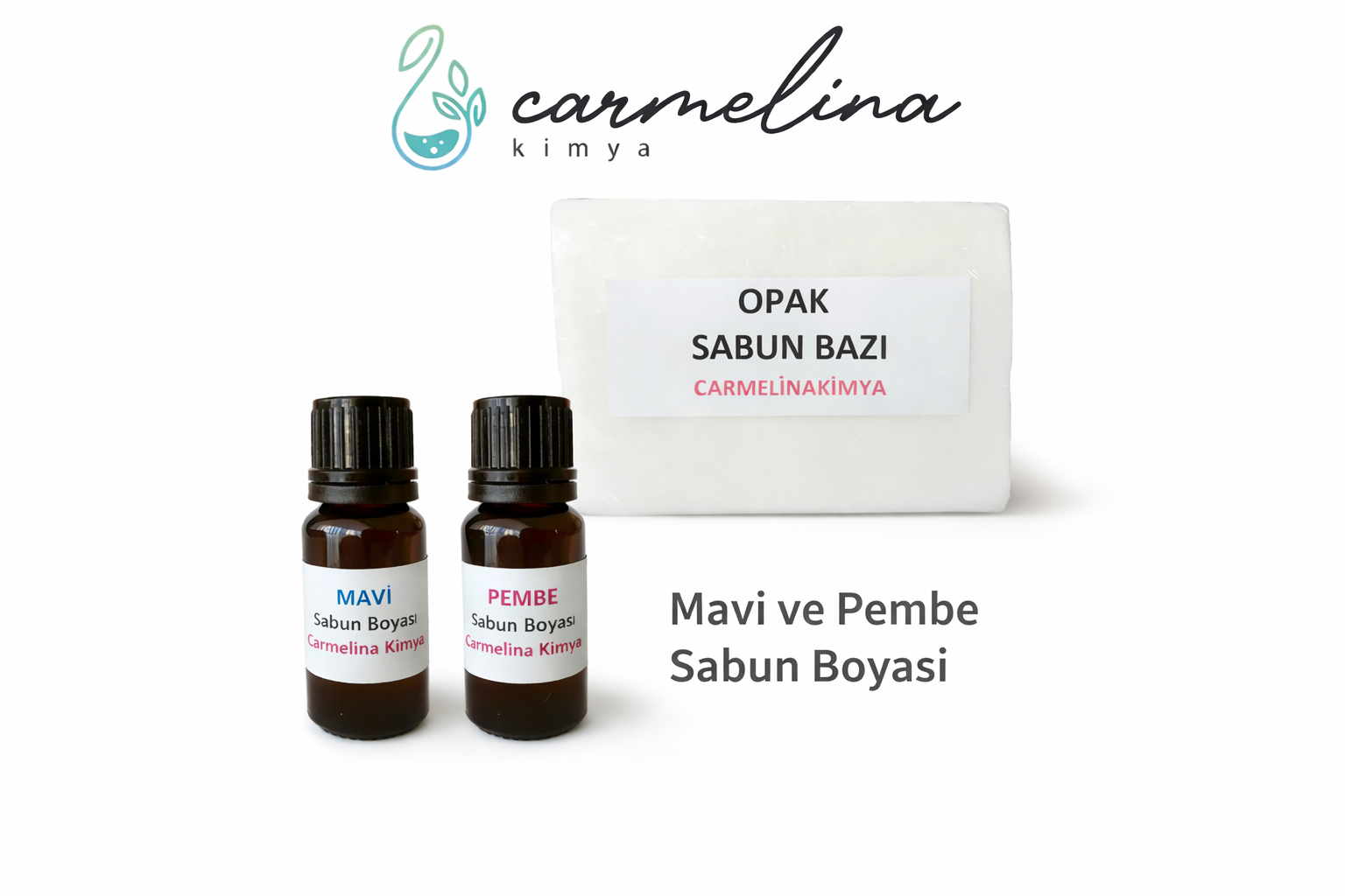 Opak sabun bazi- Pembe ve mavi sabun boyası