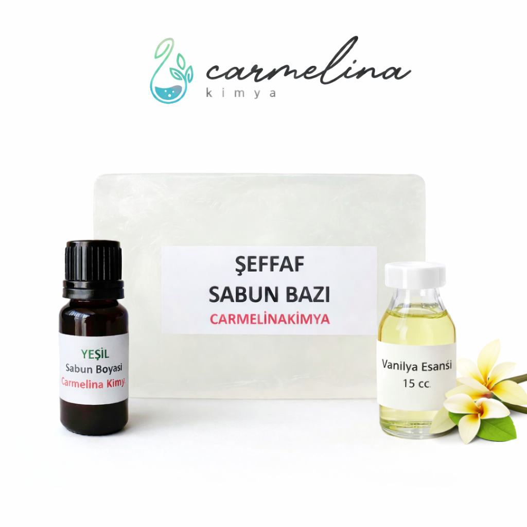 1KG Şeffaf Sabun- Yeşil Sabun Boyası- Vanilya Esansı