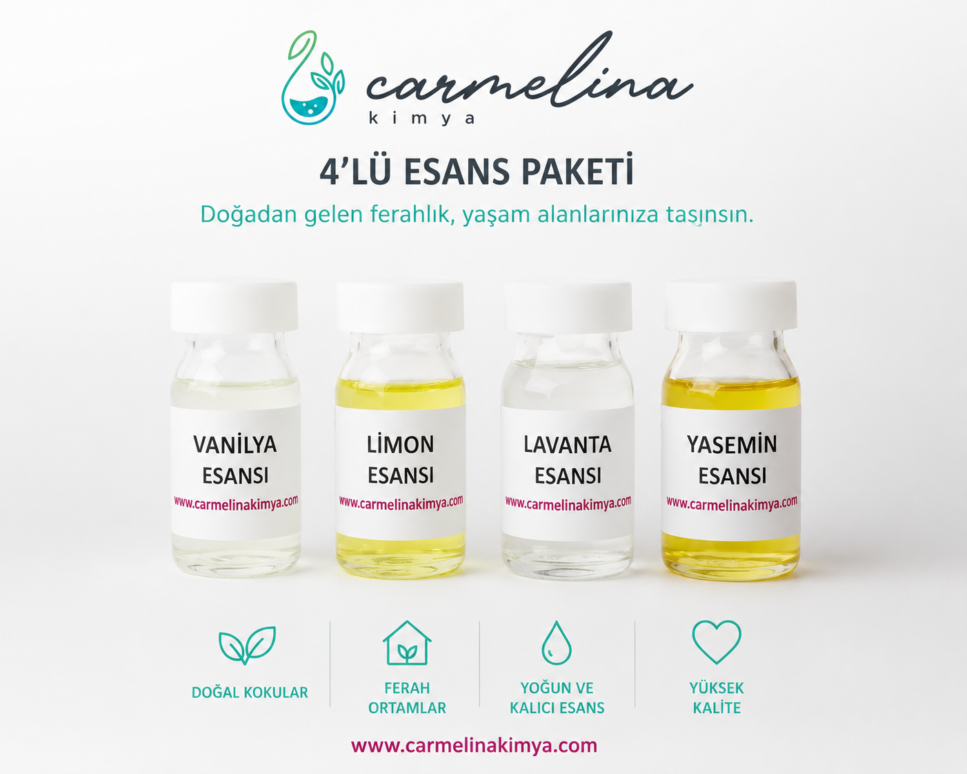 Vanilya-Limon-Lavanta-Yasemin Esansı