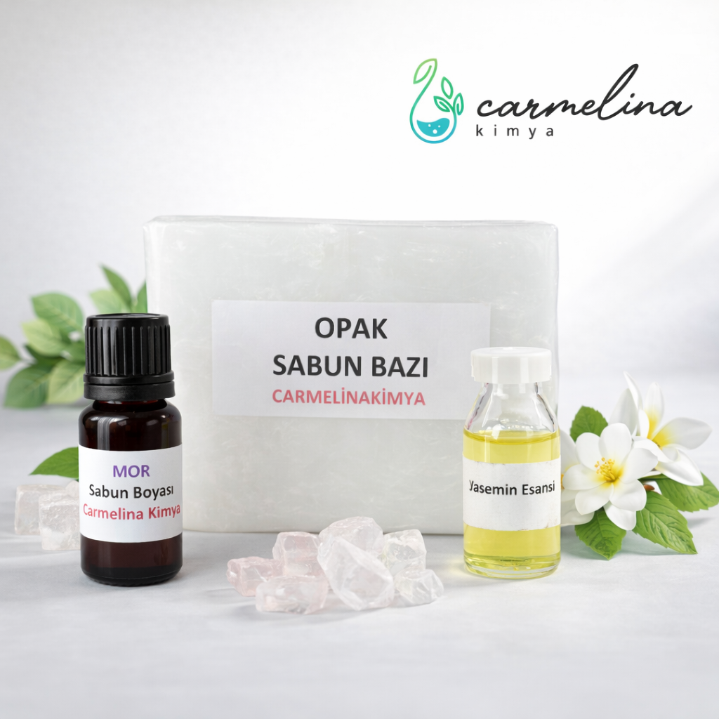 1kg Opak Sabun Bazı- Mor sabun boyası-Yasemin Esansı